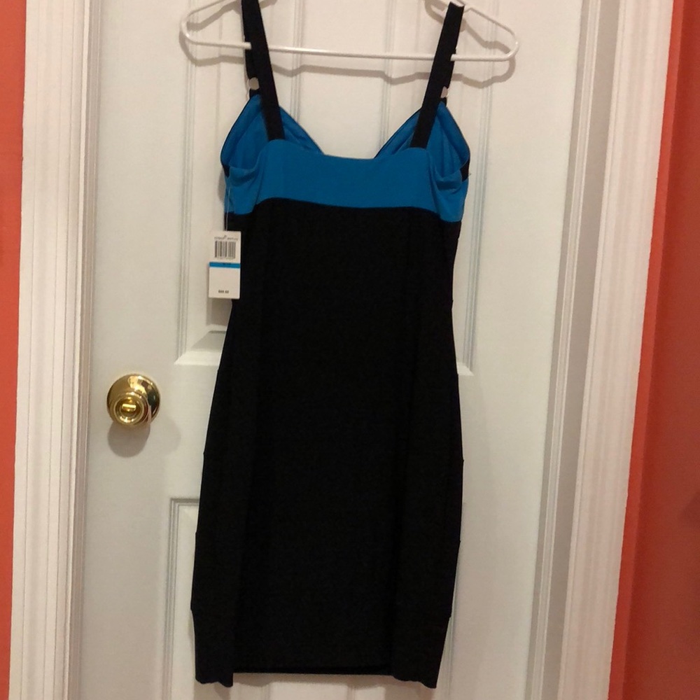 Blue Color Block Dress - Picture 2 of 3